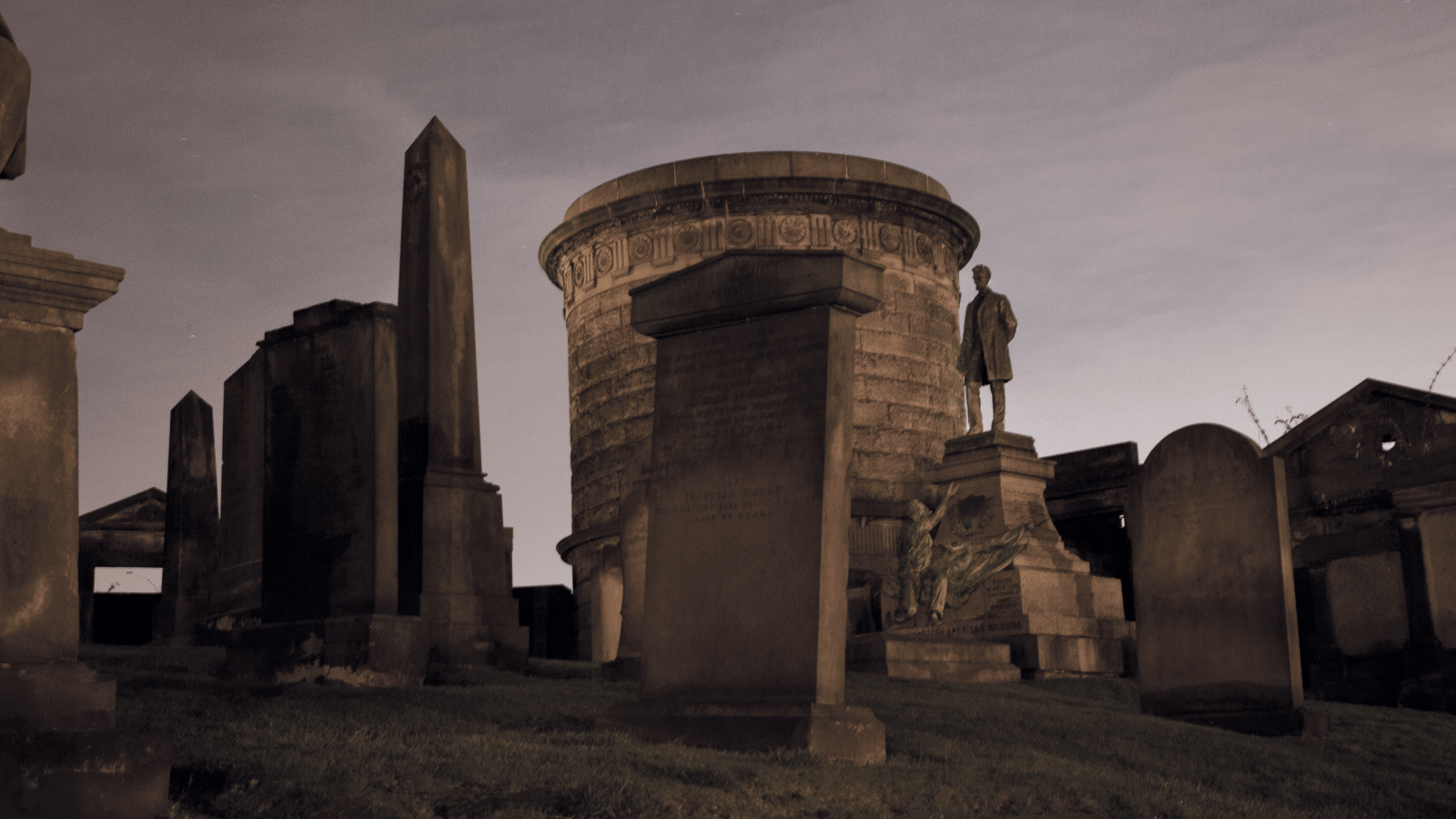 Old cemetery in Edinburgh during Dark Side Tour