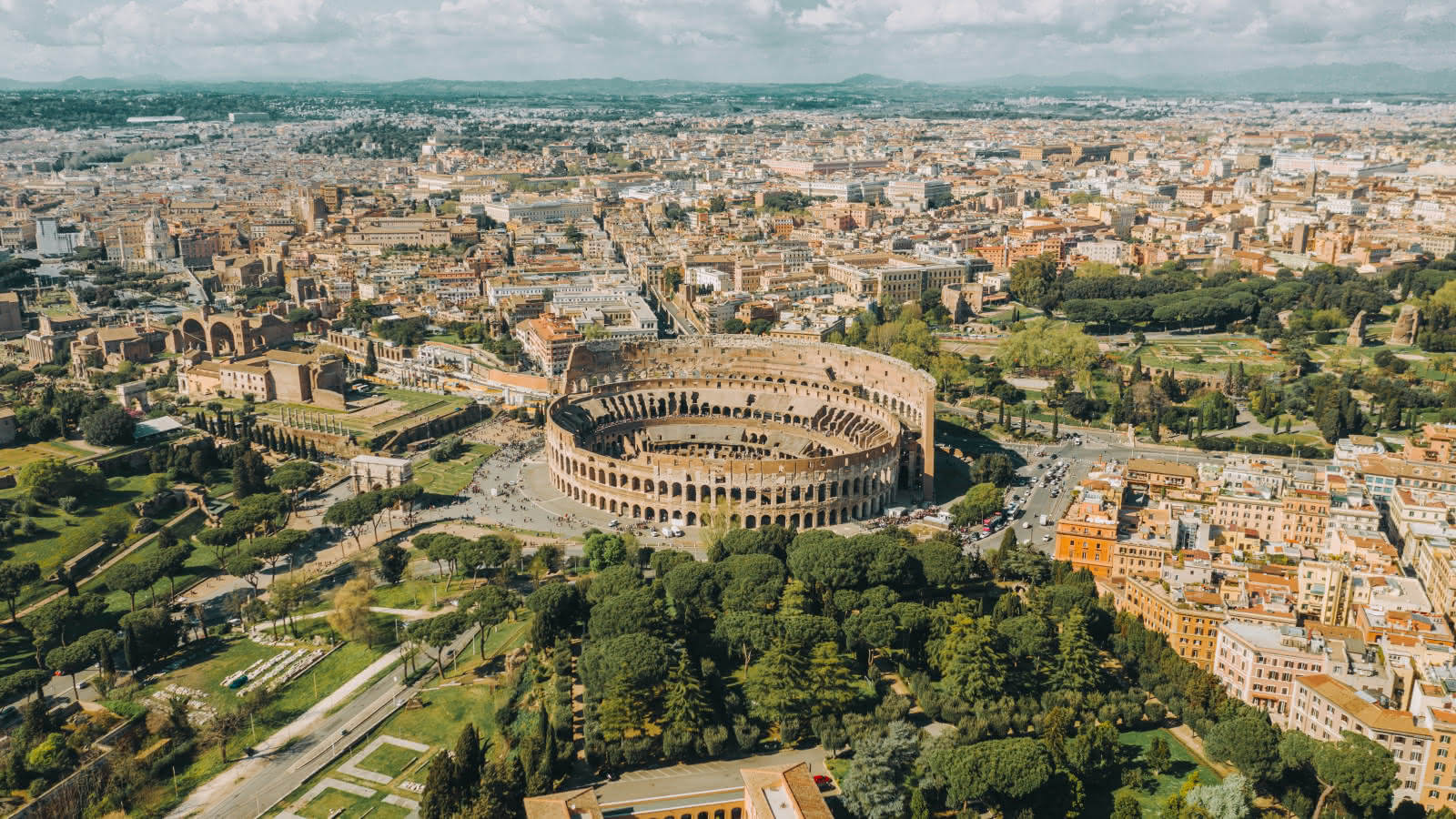 Colosseum from Above SANDEMANs Free Walking Tour of Rome